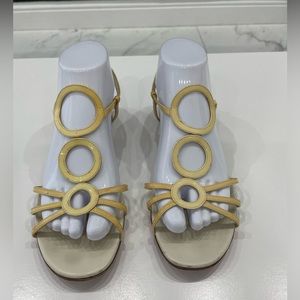 CHRISTIAN LOUBOUTIN SLINGBACK BEIGE SANDALS EU SIZE 38 US SIZE 8